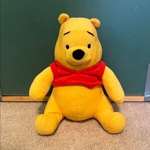 Disney Yellow and Red Winnie the Pooh Plush